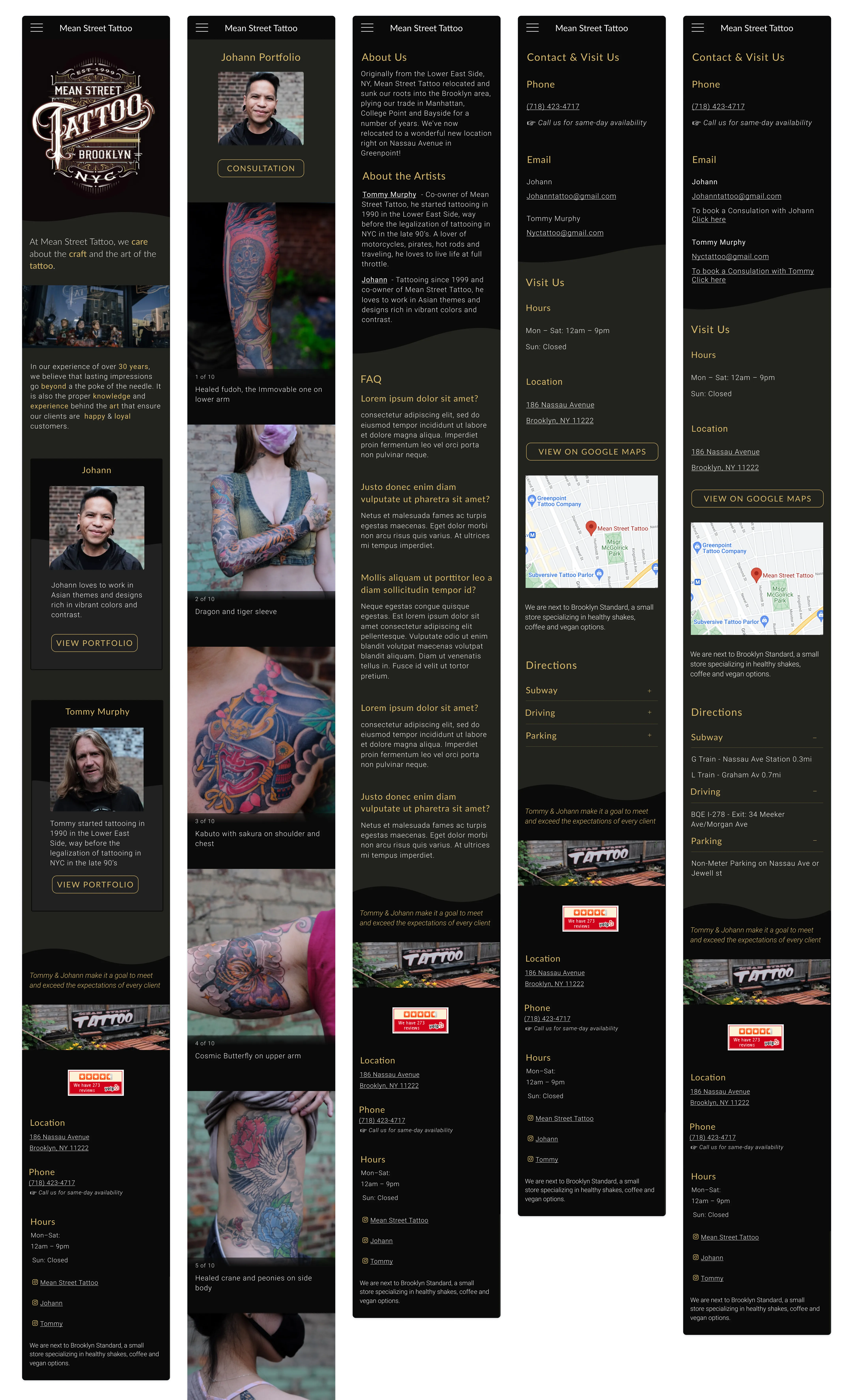 Mean Street Tattoo Case Study Final Design Overview