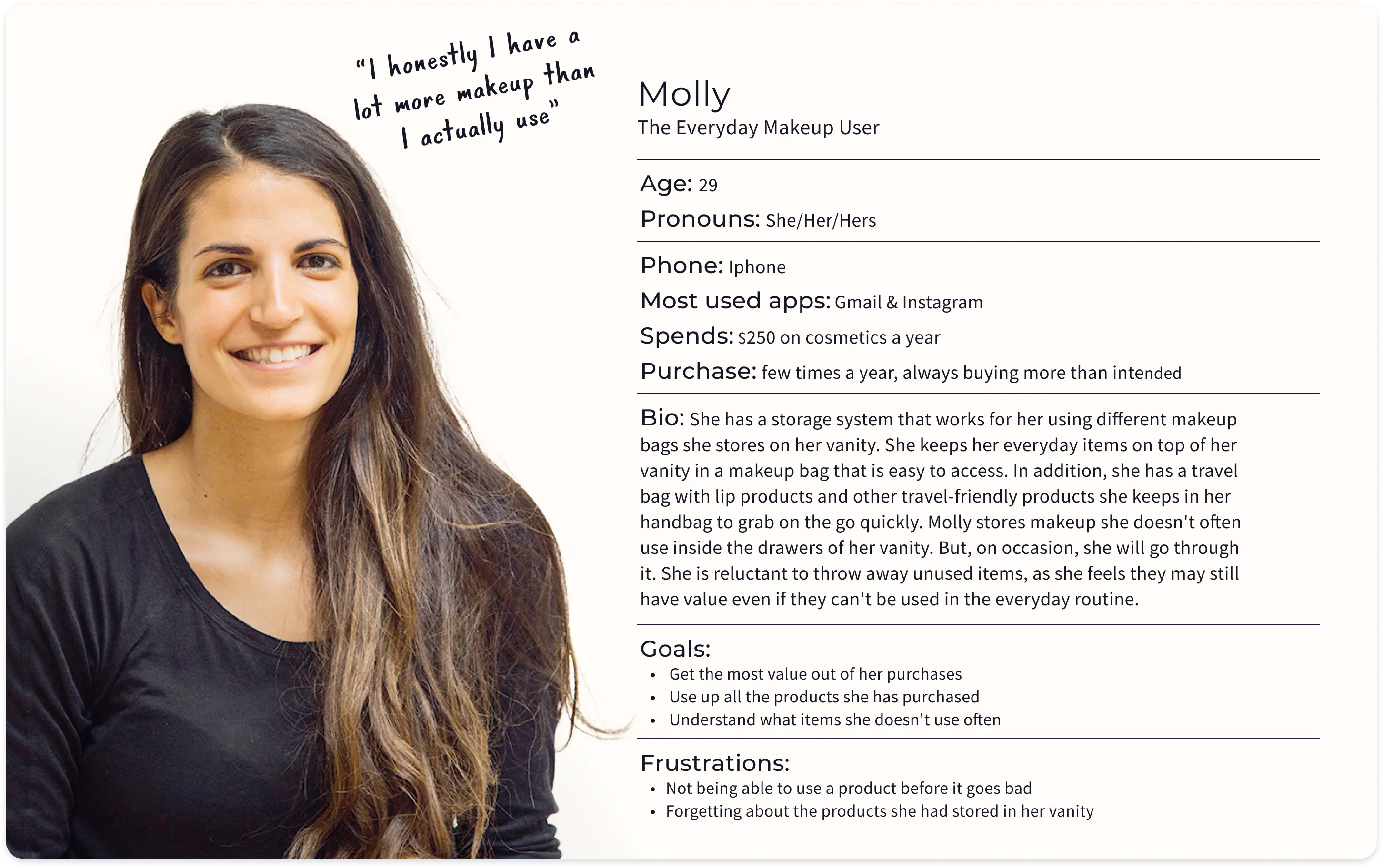 Milda Case Study Persona Molly