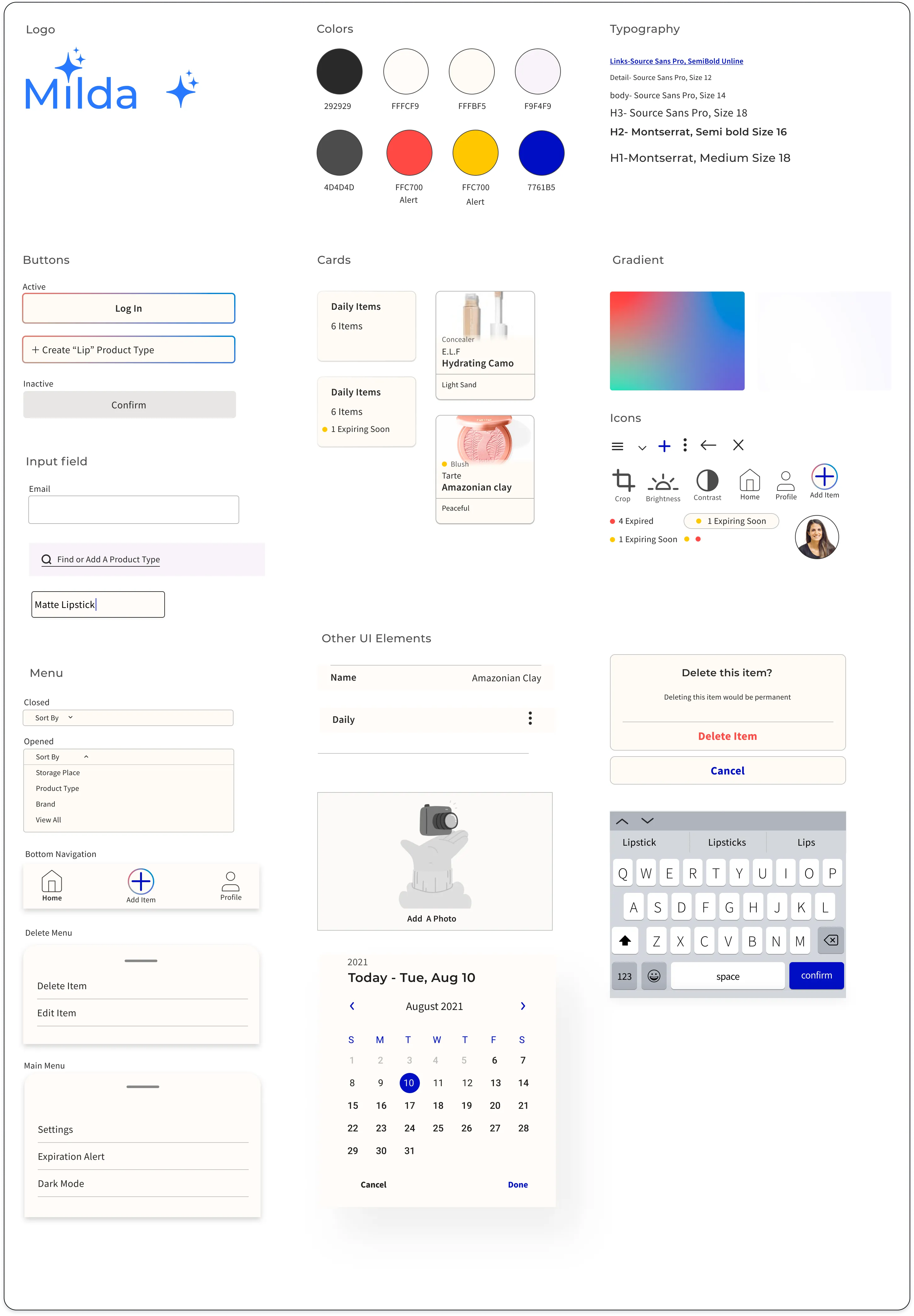 Milda Case Study UI Kit